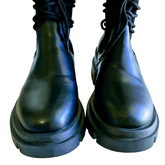 Shein Lace up Front Chunky Sock Boots - Picture 6 of 10